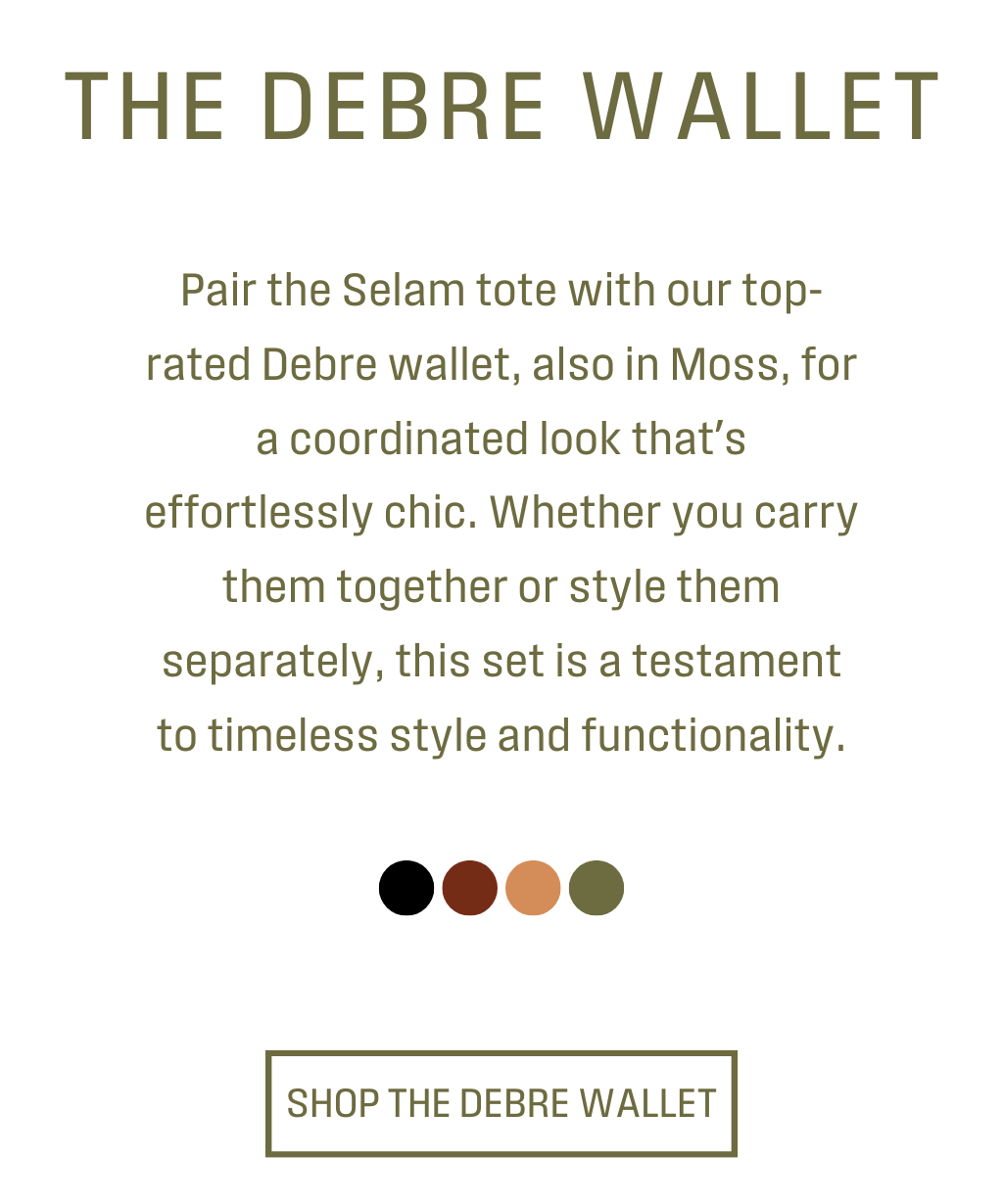 The Debre Wallet in Moss