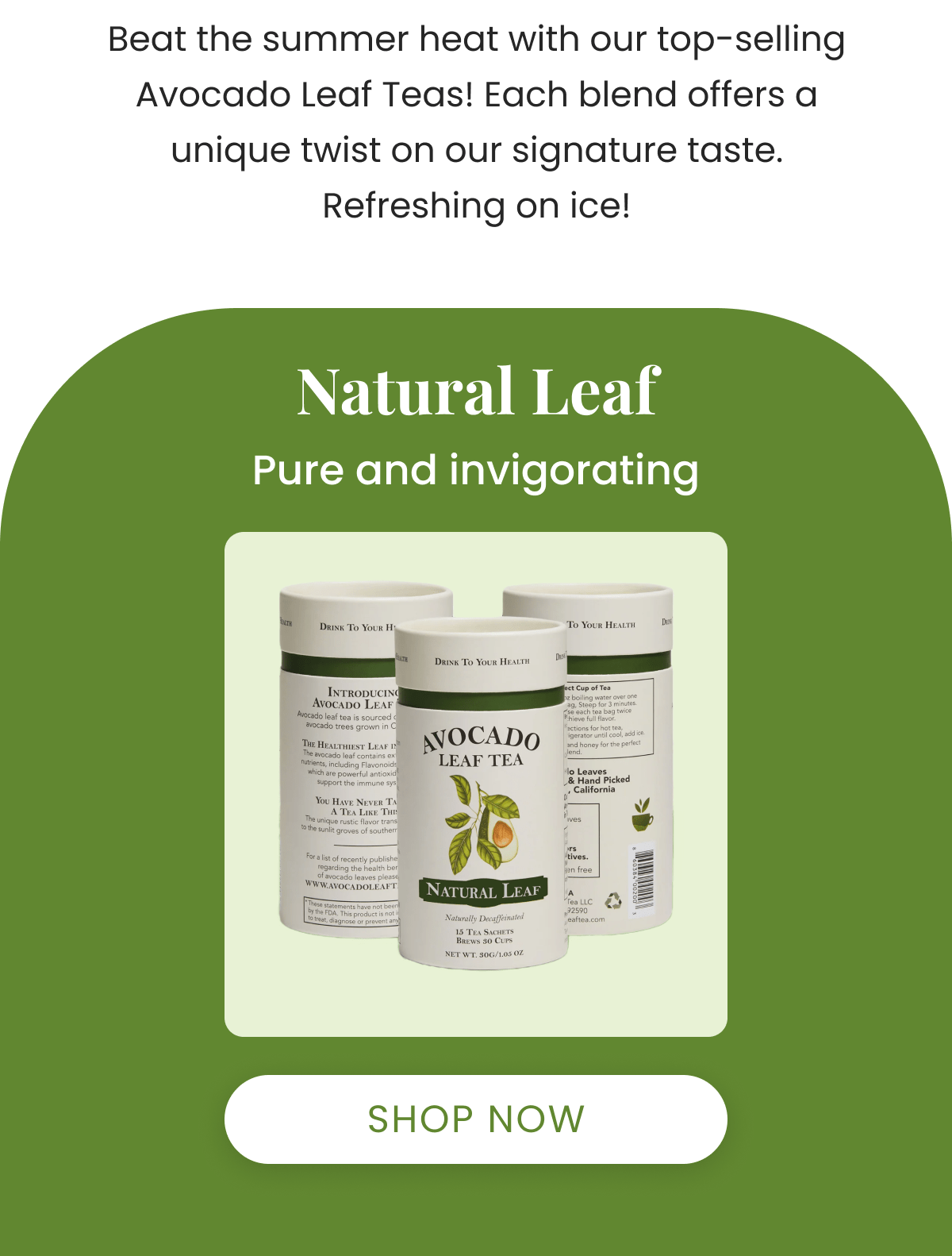 Natural Leaf Pure and invigorating