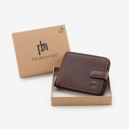 PRIMEHIDE Washington Collection Coin Pocket Leather Wallet