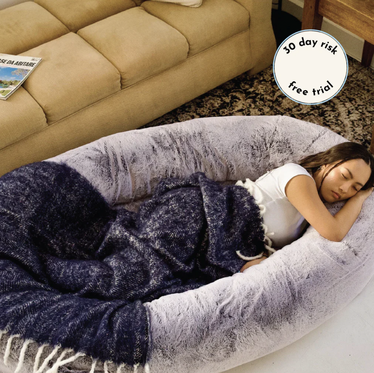 You'll Never Want to Leave This Human Dog Bed