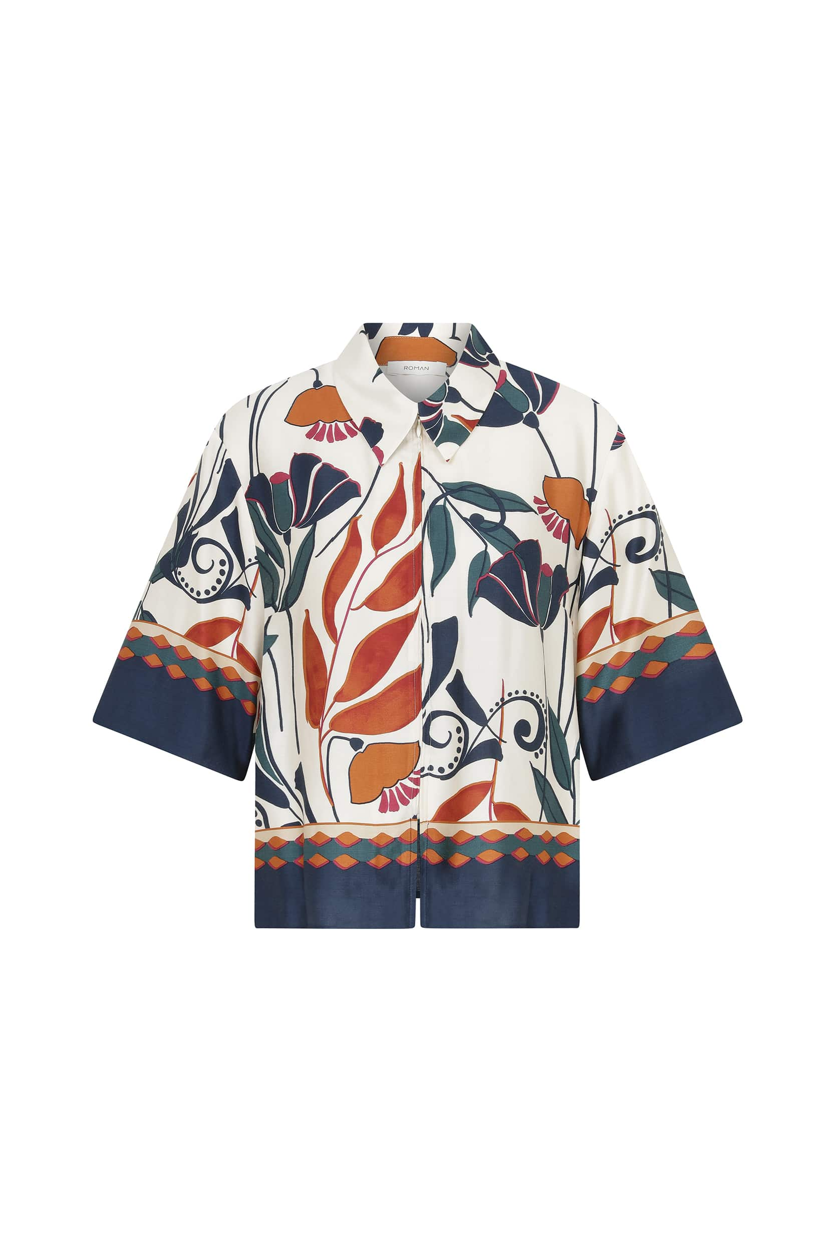 Image of Zipper Floral Shirt