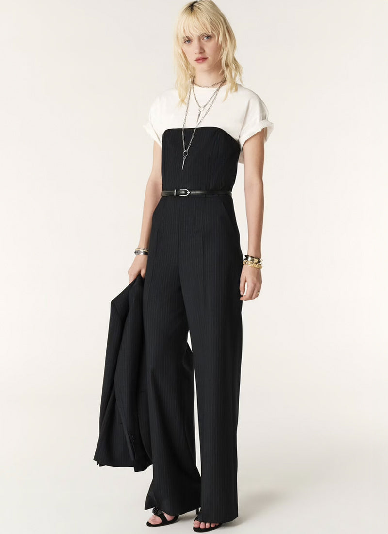 Image of Phoebe Pinstripe Jumpsuit