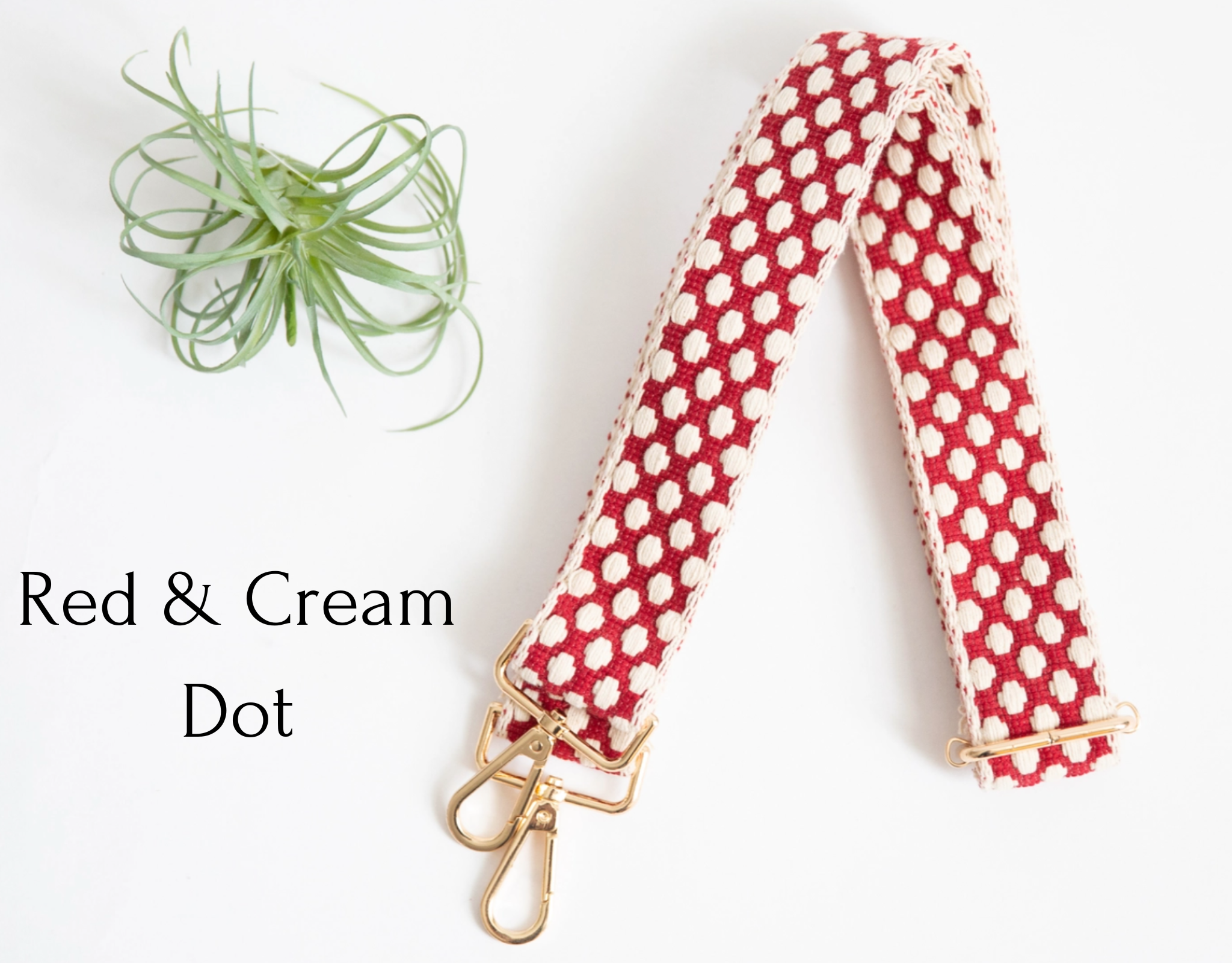 Red & Cream Dot Strap