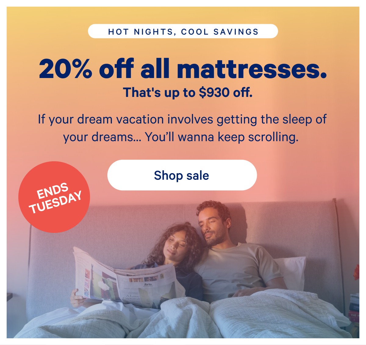 $930 off mattresses. >> Shop sale >>