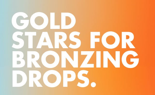 gold stars for bronzing drops