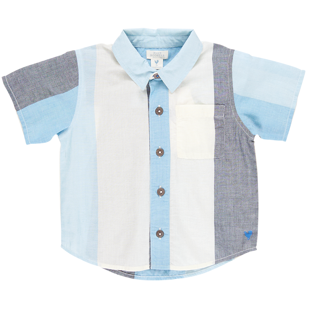 Image of Boys Jack Shirt - Ocean Stripe