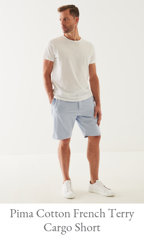 PIMA COTTON FRENCH TERRY CARGO SHORT