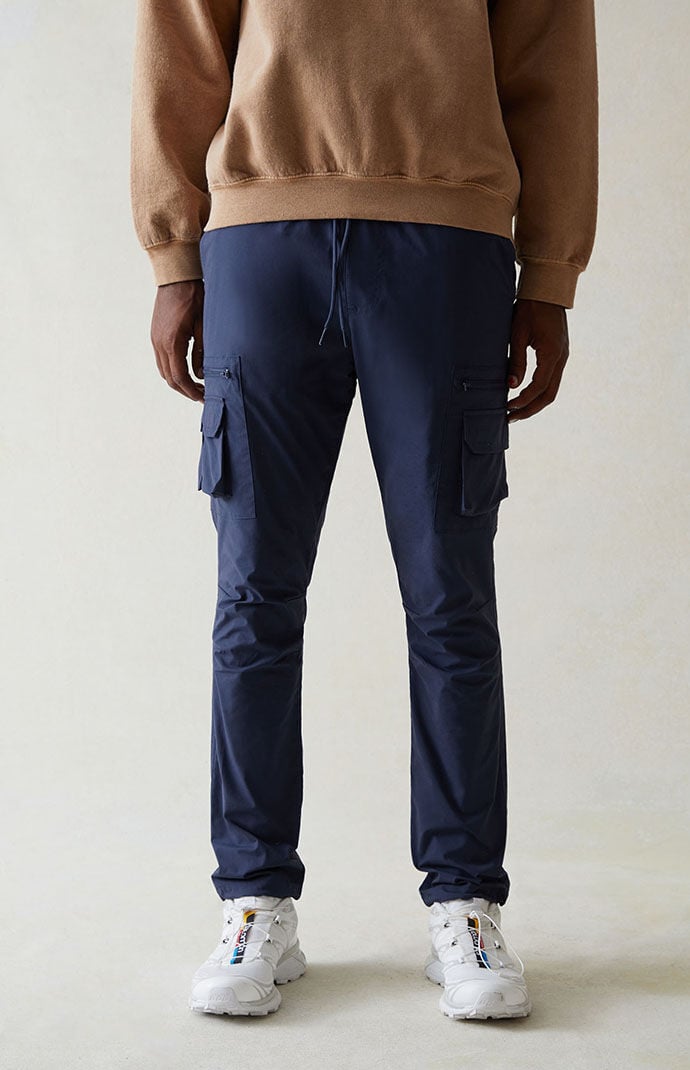 Image: Eco Stretch Blue Slim Cargo Pants