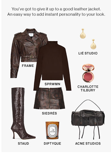 You’ve got to give it up to a good leather jacket. An easy way to add instant personality to your look.