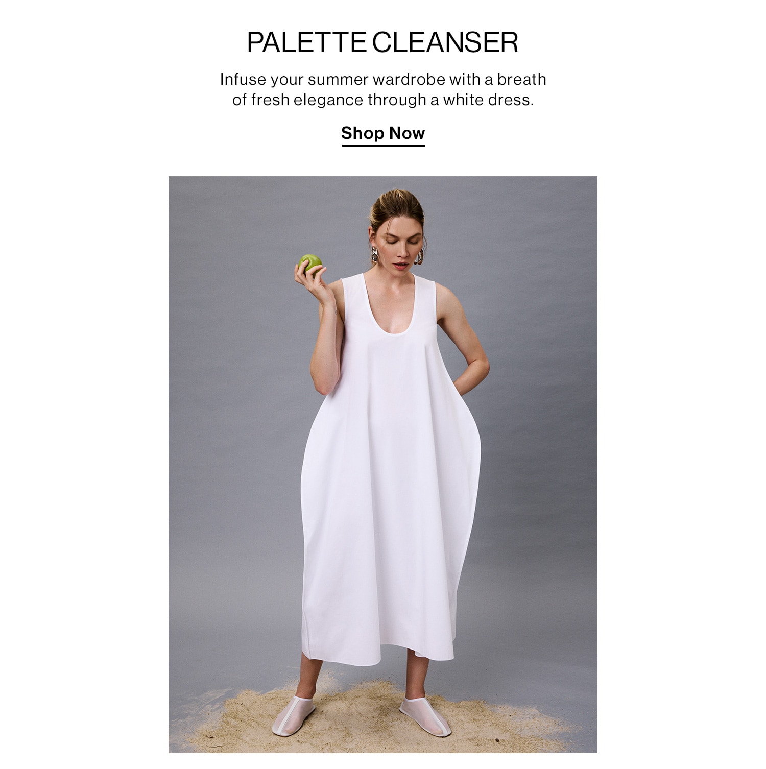 Palette Cleanser. Infuse your summer wardrobe with a breath of fresh elegance through a white dress. Shop 