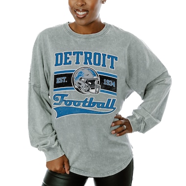  Gameday Couture  Gray   Snow Wash Oversized Long Sleeve T-Shirt