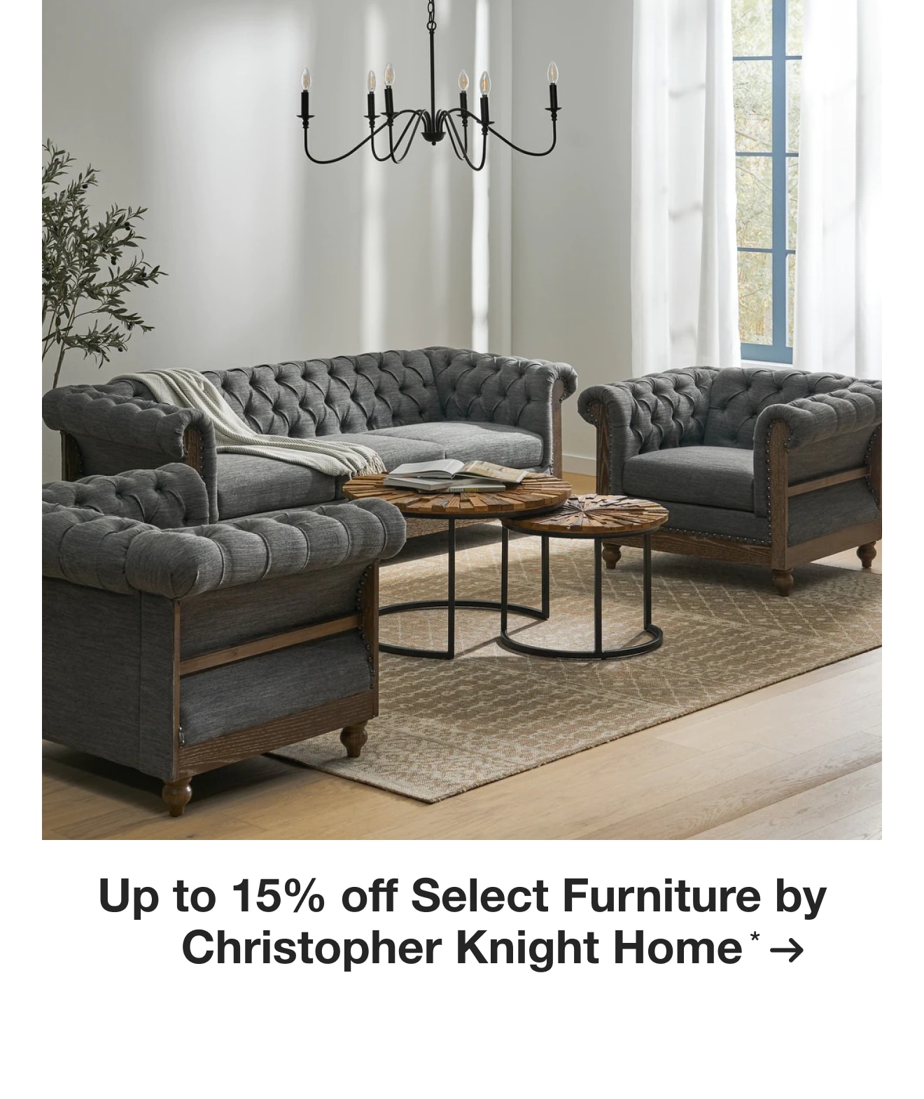 Up to 15% off Select Furniture by Christopher Knight Home*