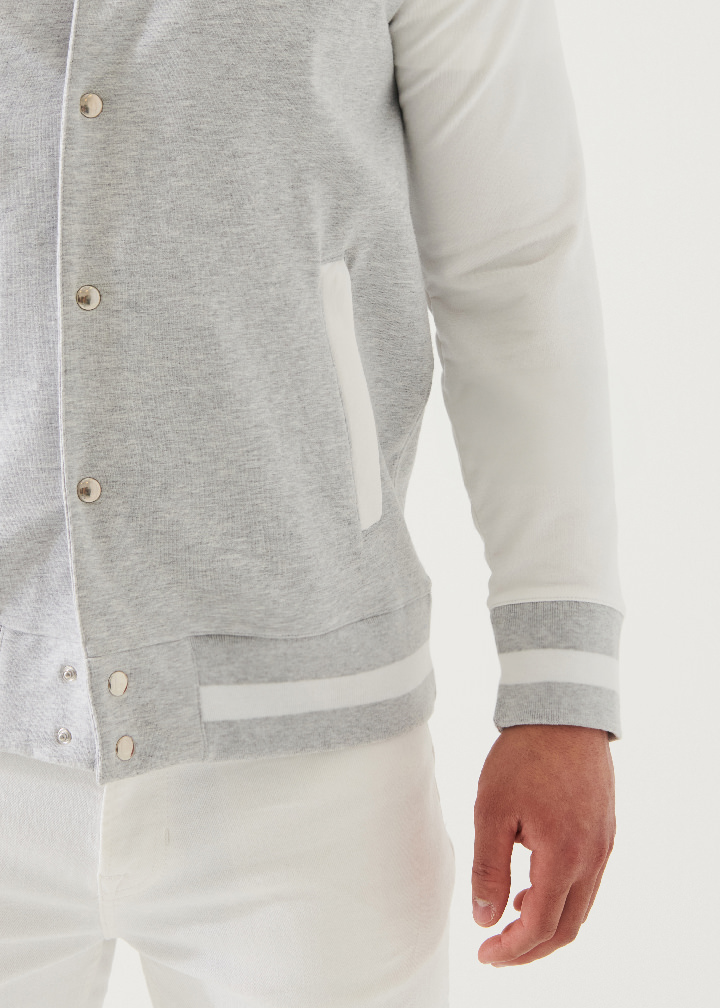 PIMA COTTON FRENCH TERRY BOMBER JACKET