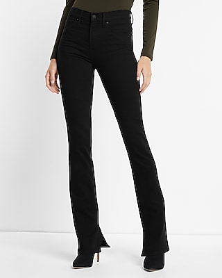 mid rise black skyscraper jeans