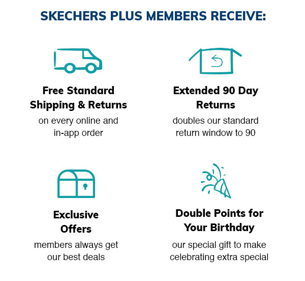 SKECHERS PLUS MEMBERS RECEIVE