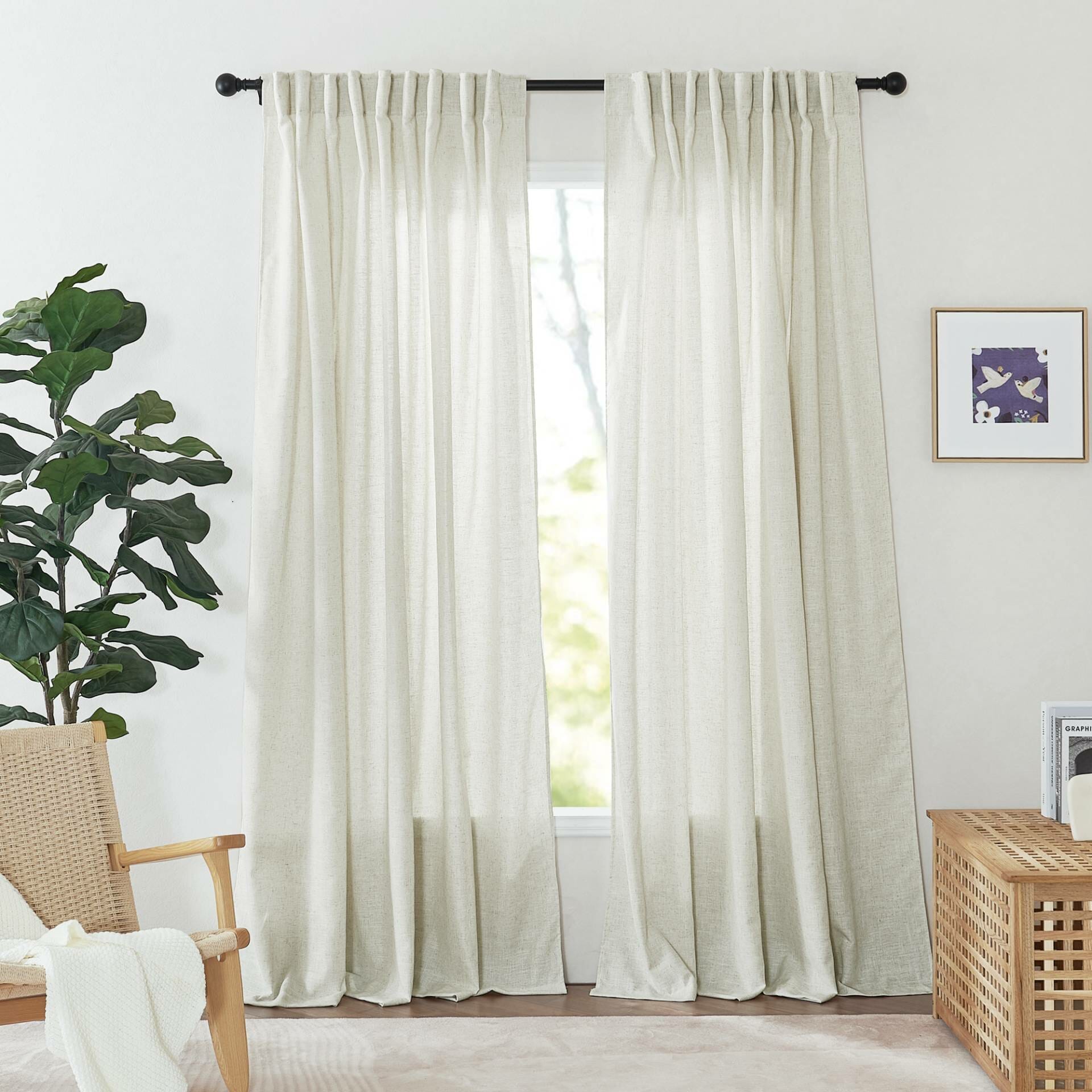 Custom Cracovia Linen Blend Light Filtering Curtain