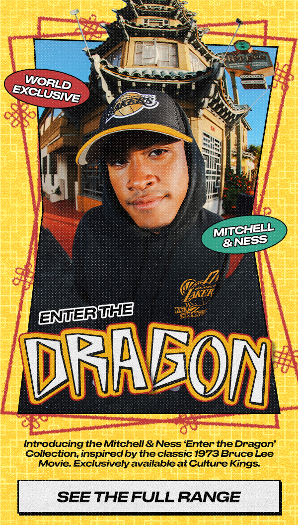 Enter the Dragon. Introducing the Mitchell & Ness 'Enter the Dragon' collection, inspired by the classic 1973 Bruce Lee movie. Exclusively available at Culture Kings. See the full range.