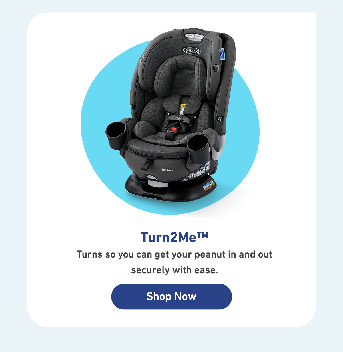 turn2me 3-in-1 rotating car seat. shop now.