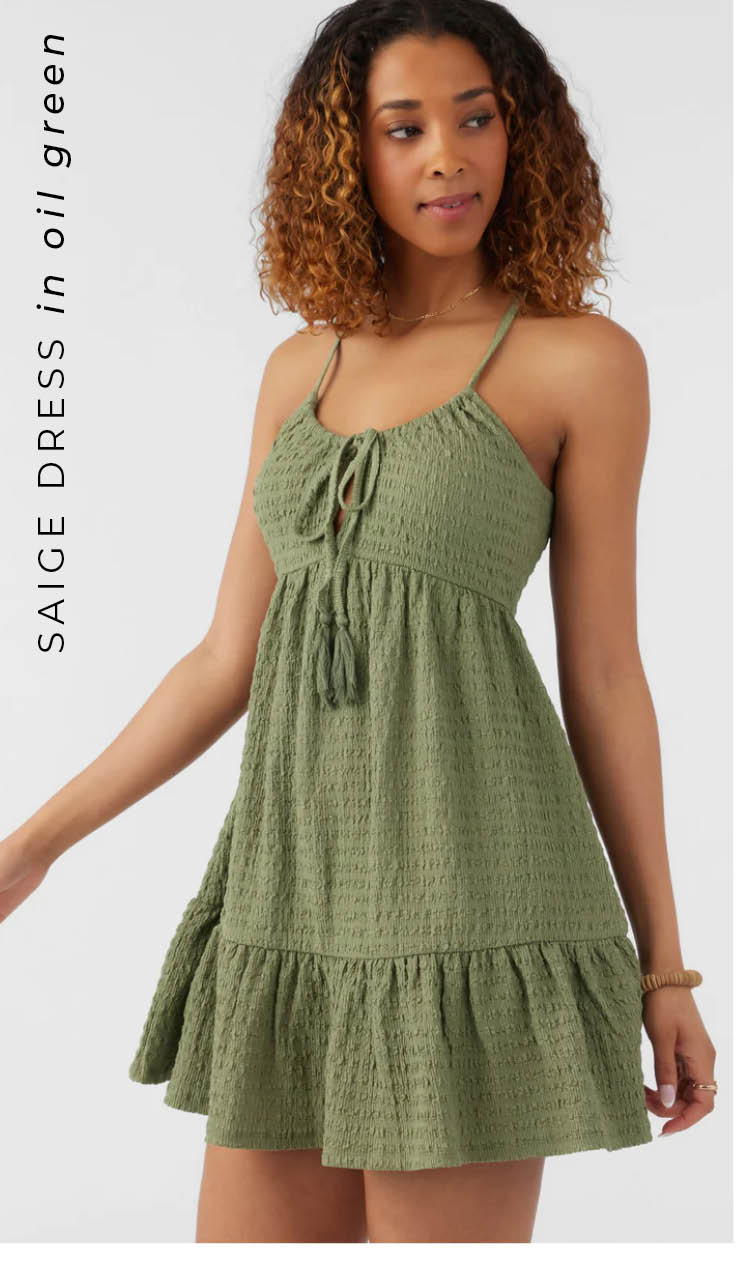 Saige Dress - Oil Green