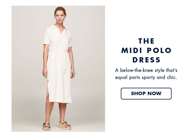 The midi polo dress A below-the-knee style that's equal parts sporty and chic. Shop now                                         