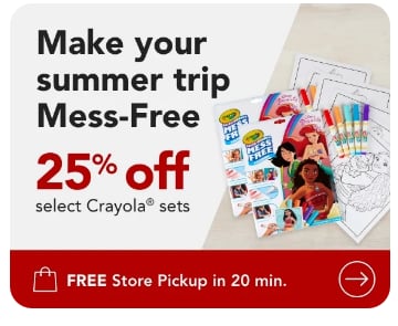 25% off select Crayola sets