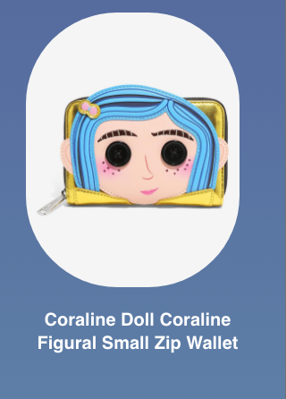 Coraline Doll Coraline Figural Small Zip Wallet