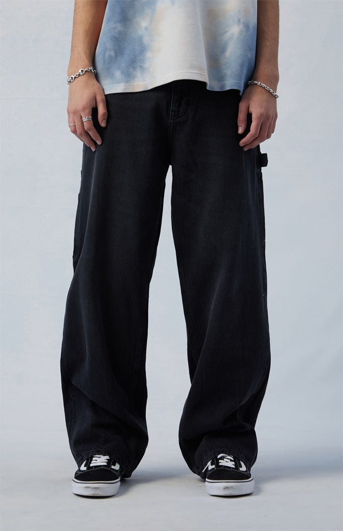 Image: Eco Black Baggy Carpenter Jeans