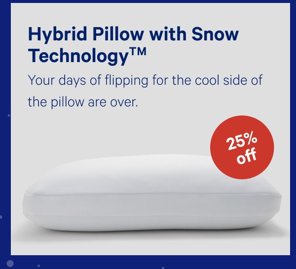 [Up to 25% off] >> Hybrid Pillow with Snow Technology >> 