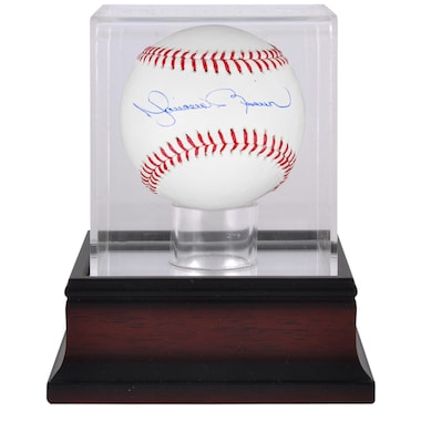 Mariano Rivera  Autographed Baseball and Mahogany Baseball Display Case