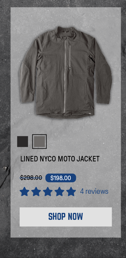 Lined NYCO Moto Jacket in Granite