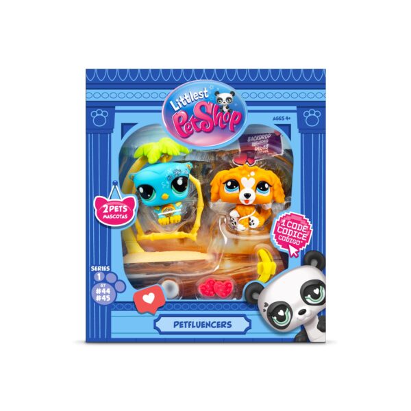 Littlest Pet Shop Petfluencer Pairs Play Set - Owl #44 and Spaniel #45