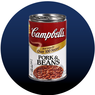 Campbell's pork and beans can