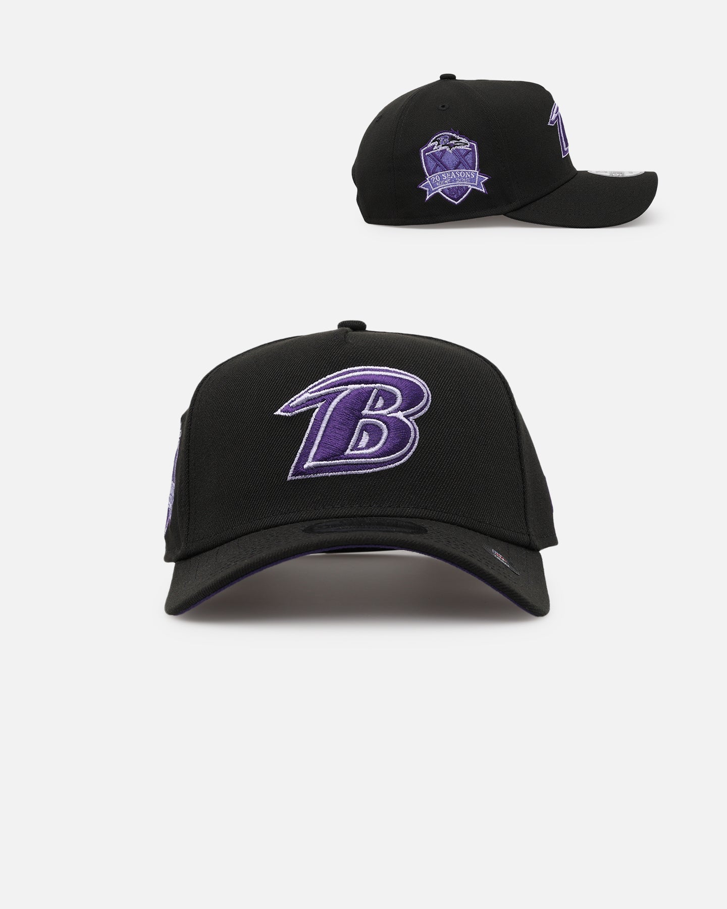 Image of New Era Baltimore Ravens 'Purple Haze' 9FORTY A-Frame Snapback Black/Purple