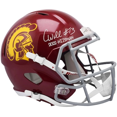 Caleb Williams  Autographed Riddell Speed Replica Helmet with ''2022 Heisman'' Inscription