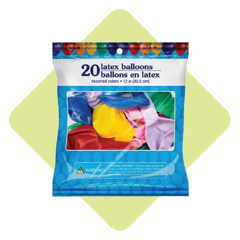 20-ct. colorful balloon pack