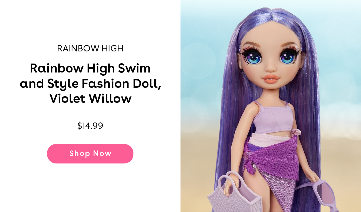 Rainbow High Swim and Style Fashion Doll, Violet Willow $14.99 Shop Now