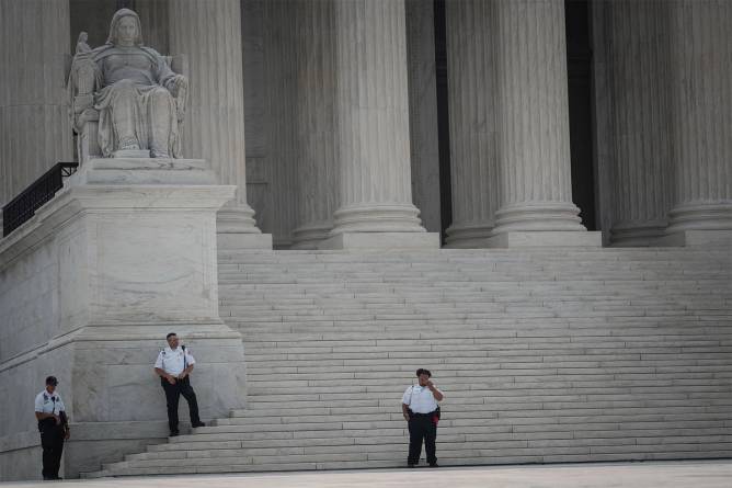 The steps of the US Supreme Court