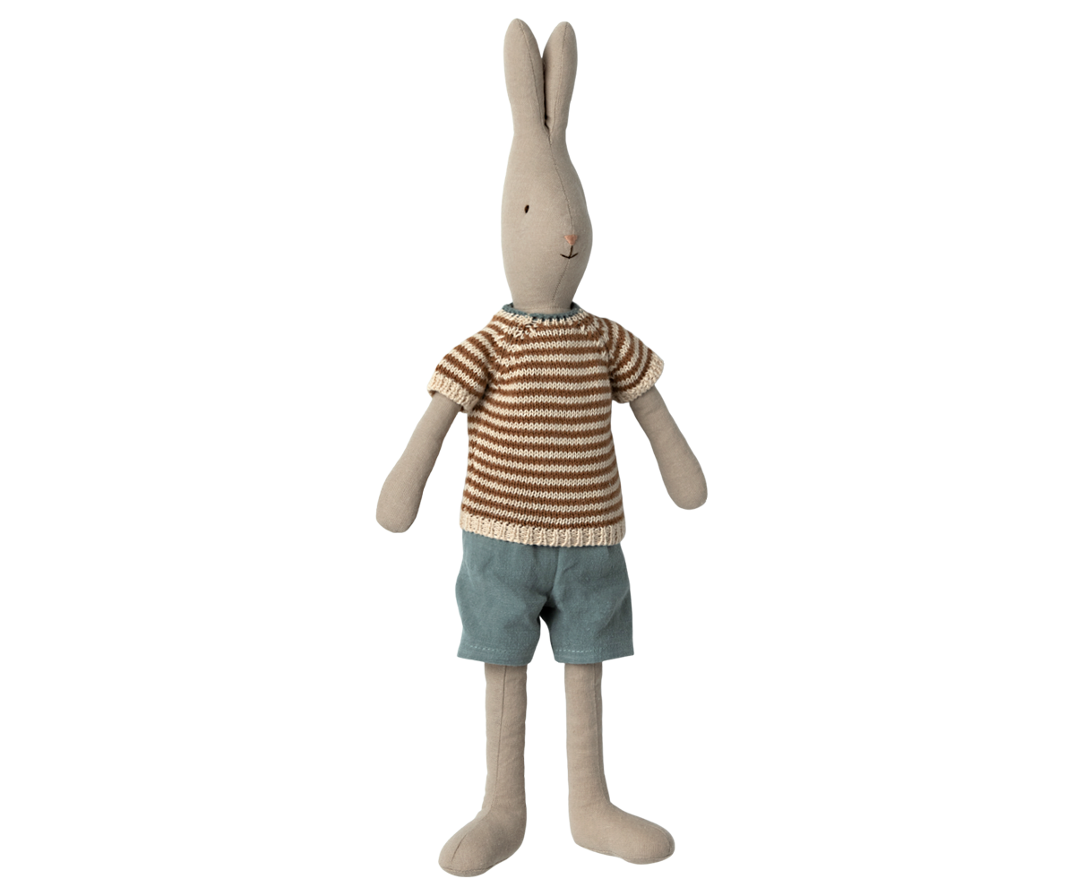 Image of Rabbit, Size 3 - Knitted Shirt and Shorts