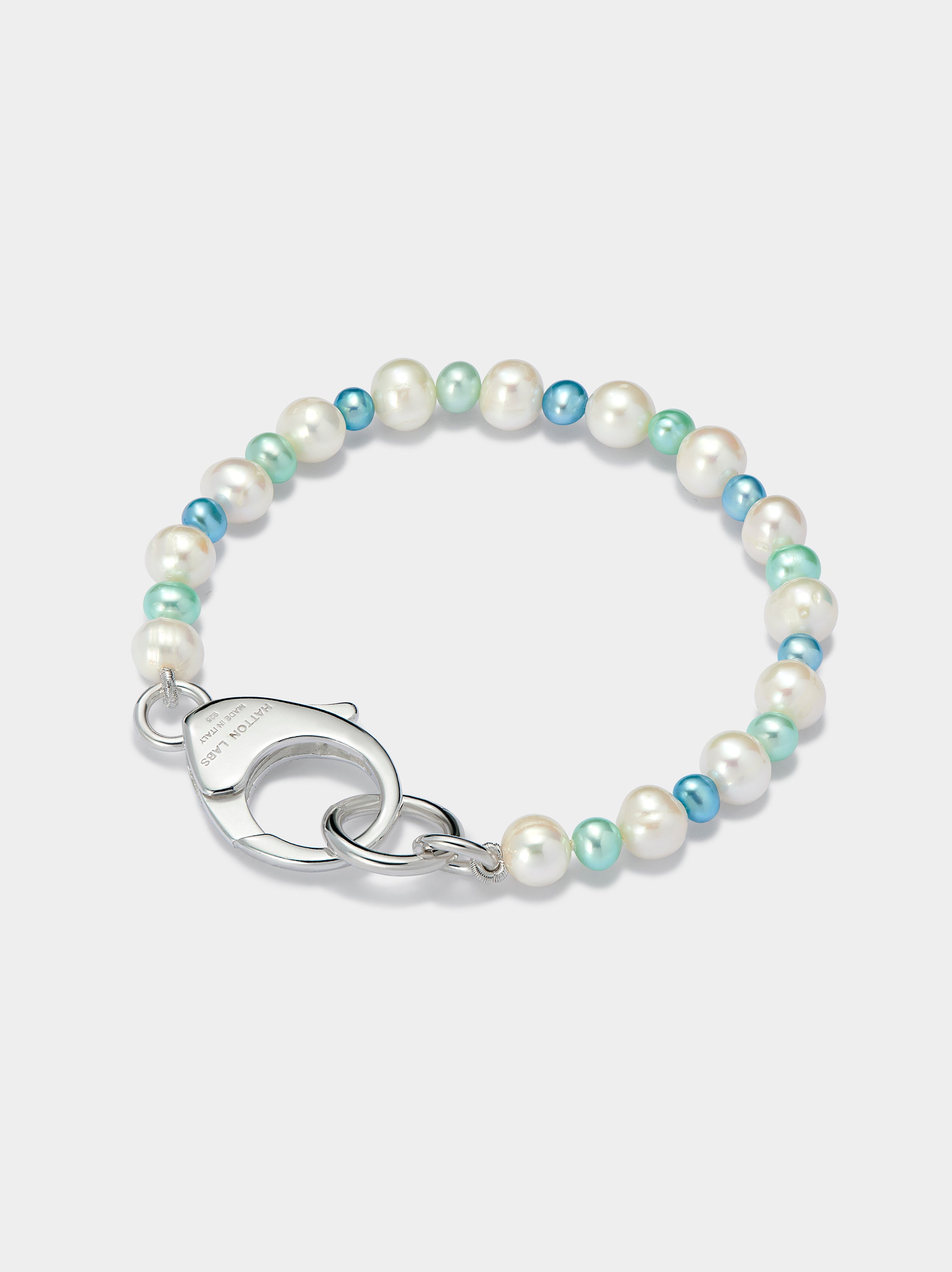 Image of Selfridges Exclusive Ice Blue Pebbles Pearl Bracelet