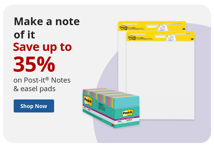 Save up to 35% on Post-it Notes & Easel Pads