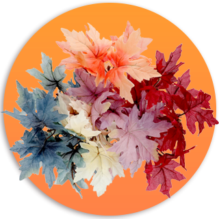 Faux maple leaves bundle