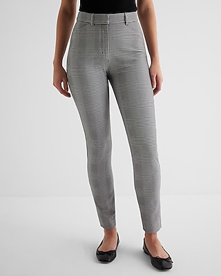 editor high waisted plaid skinny pant