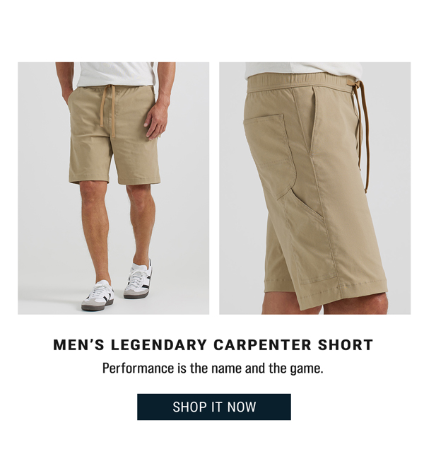 Men's Legendary Carpenter Short. Performance is the name of the game. Shop It Now