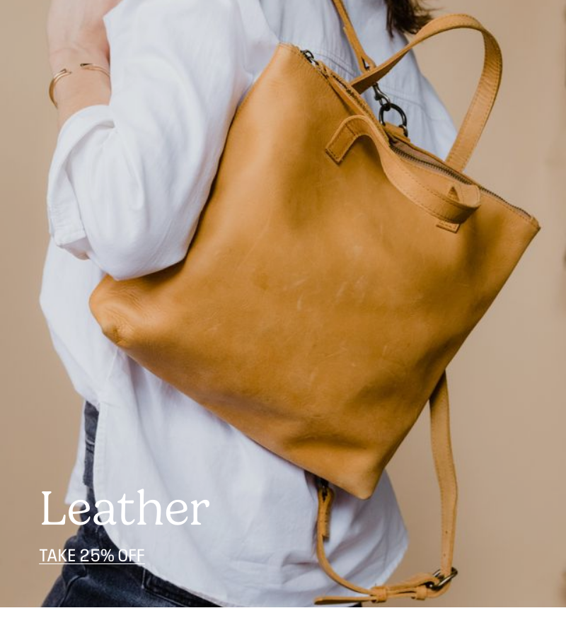 Shop leather at 25% off