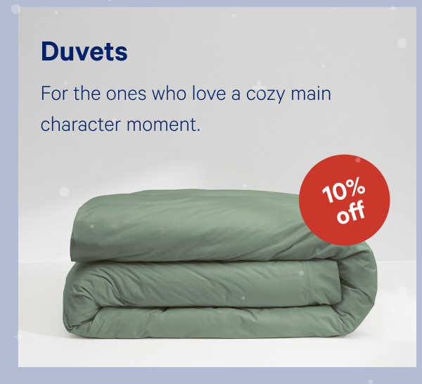 [10% OFF] >> Duvets >> 