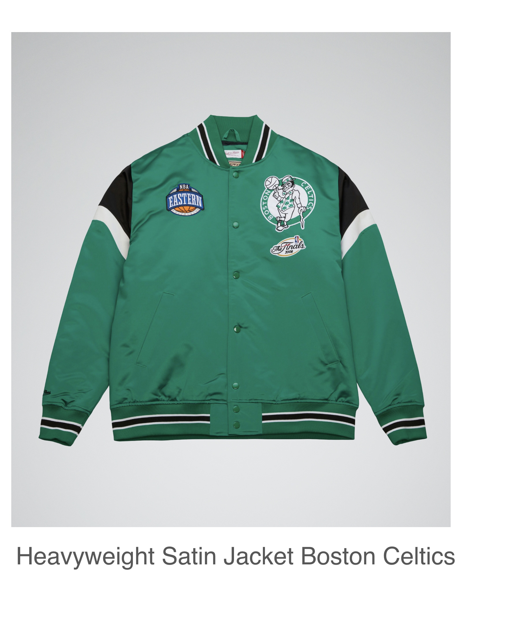 Heavyweight Satin Jacket Boston Celtics