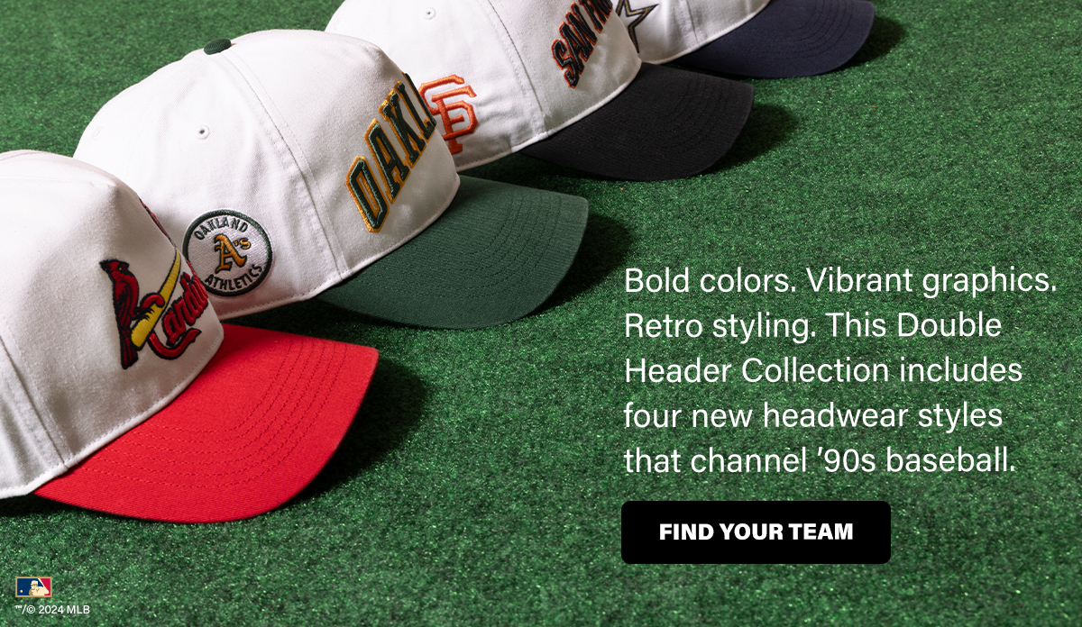 INSPIRED BY GRAPHICS, COLORS, AND STYLING OF BASEBALL IN THE 90'S