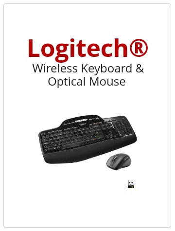 Logitech® Wireless Keyboard & Optical Mouse 