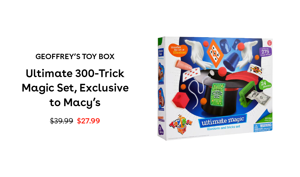 Geoffrey's Toy Box Ultimate 300-Trick Magic Set, Exclusive to Macy's $27.99