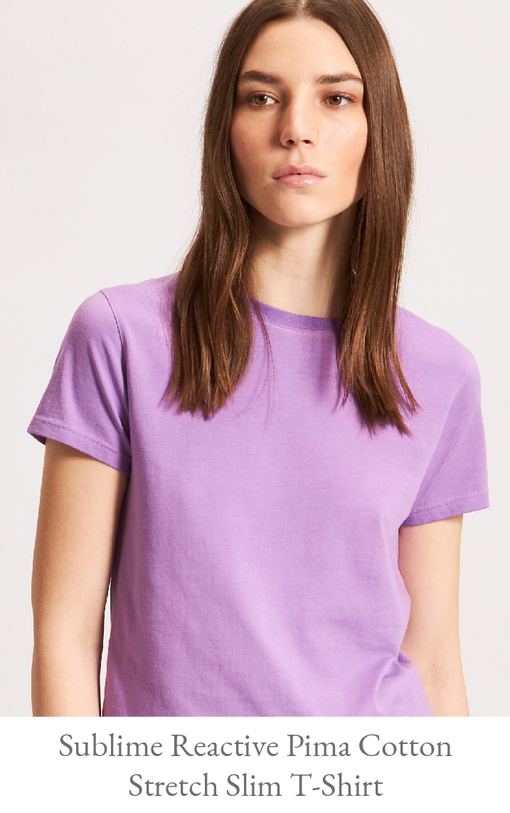 SUBLIME REACTIVE PIMA COTTON STRETCH SLIM T-SHIRT